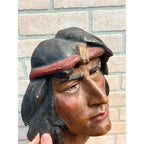 Original Vintage Native American Indians Mask Paper Mache Odd Fellows Halloween