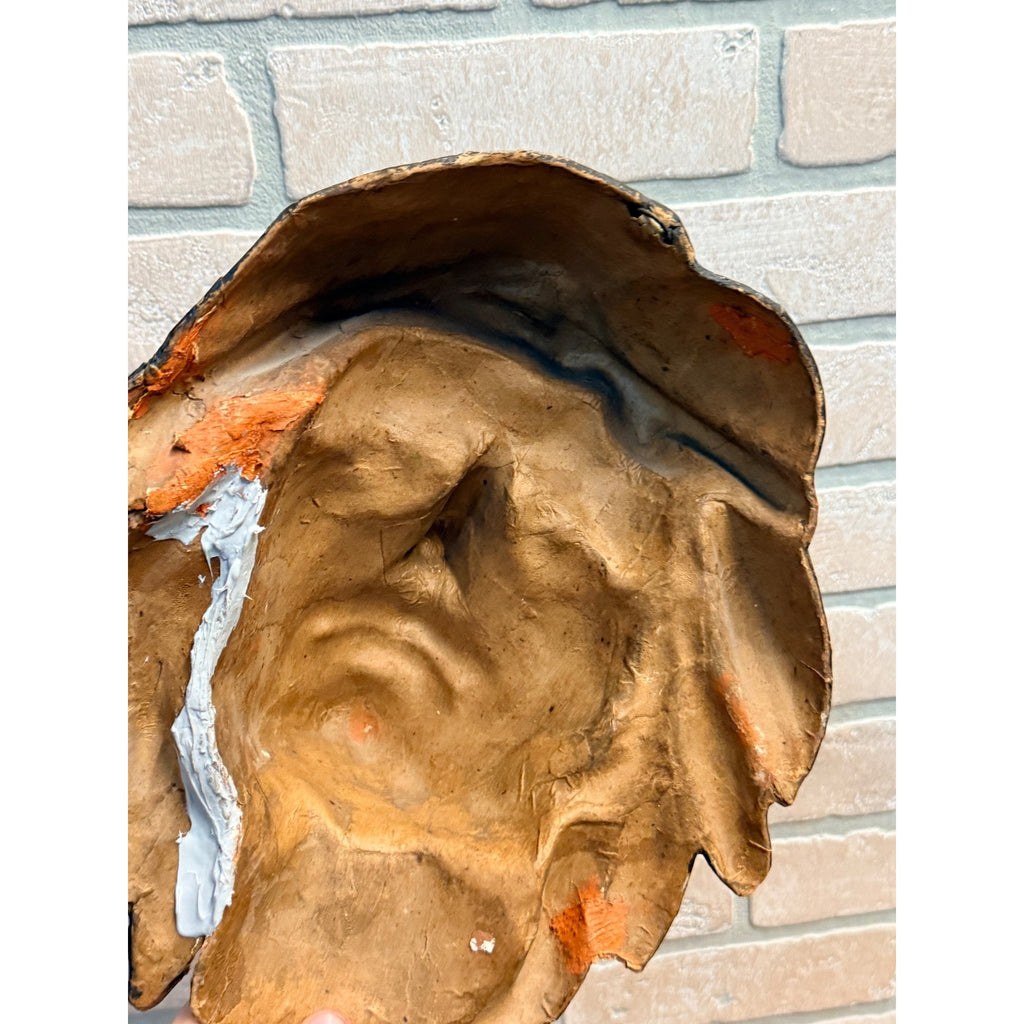 Original Vintage Native American Indians Mask Paper Mache Odd Fellows Halloween