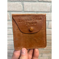 Vintage Horse Shoe Chewing Tobacco Plug Leather Pouch With Snap Flap Closure