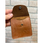 Vintage Horse Shoe Chewing Tobacco Plug Leather Pouch With Snap Flap Closure