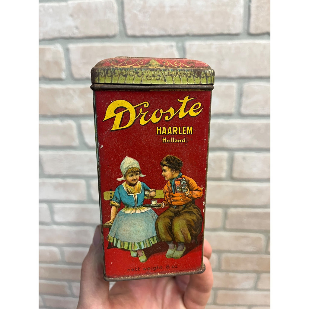 Vintage Droste’s Cocoa Tin Cocoa Box Haarlem Holland Advertising Kitchen