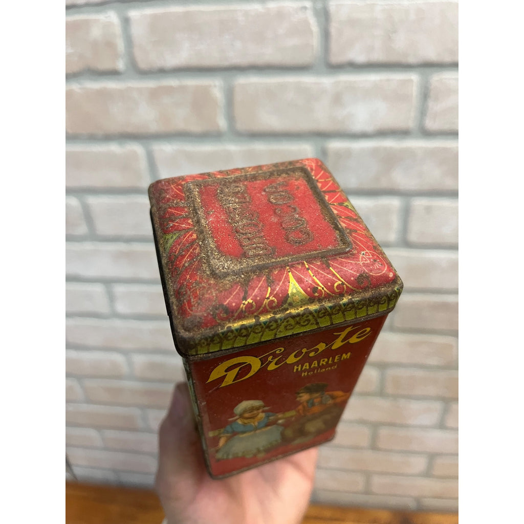 Vintage Droste’s Cocoa Tin Cocoa Box Haarlem Holland Advertising Kitchen