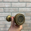 Vintage Brass Hollow Concentric 2"Pair Door Knobs Architectural Salvage