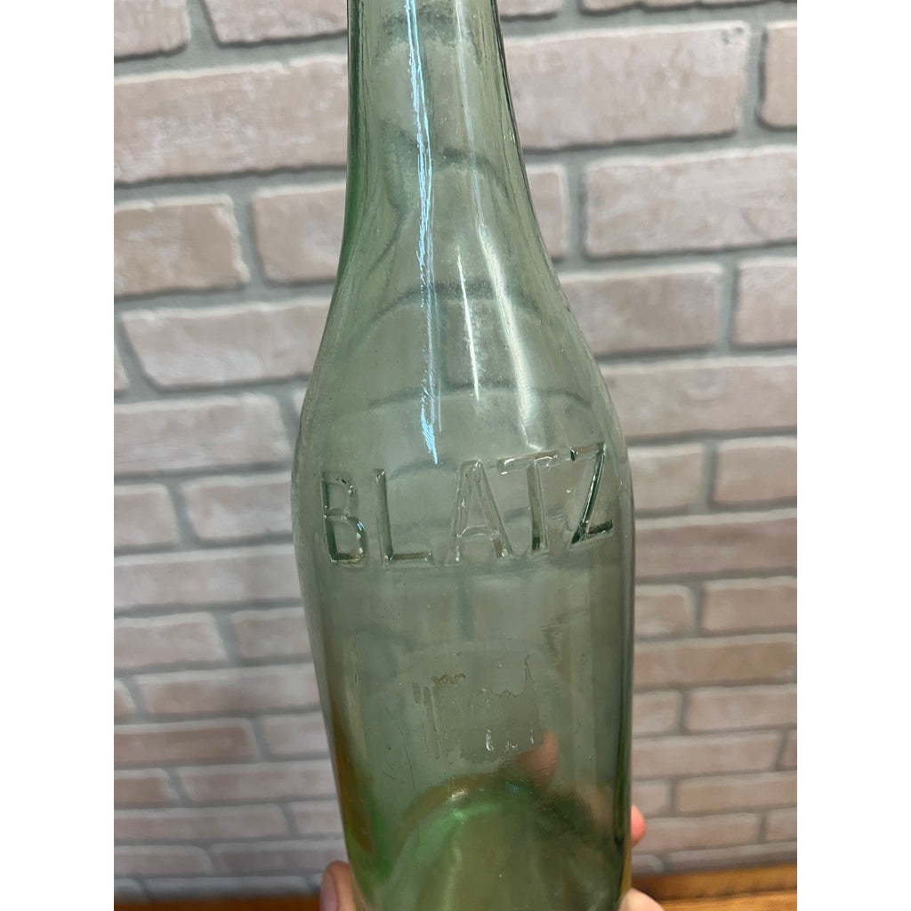 Vintage c1920s Blatz Beer Aqua Green Soda Bottle Prohibition Embossed Milwaukee