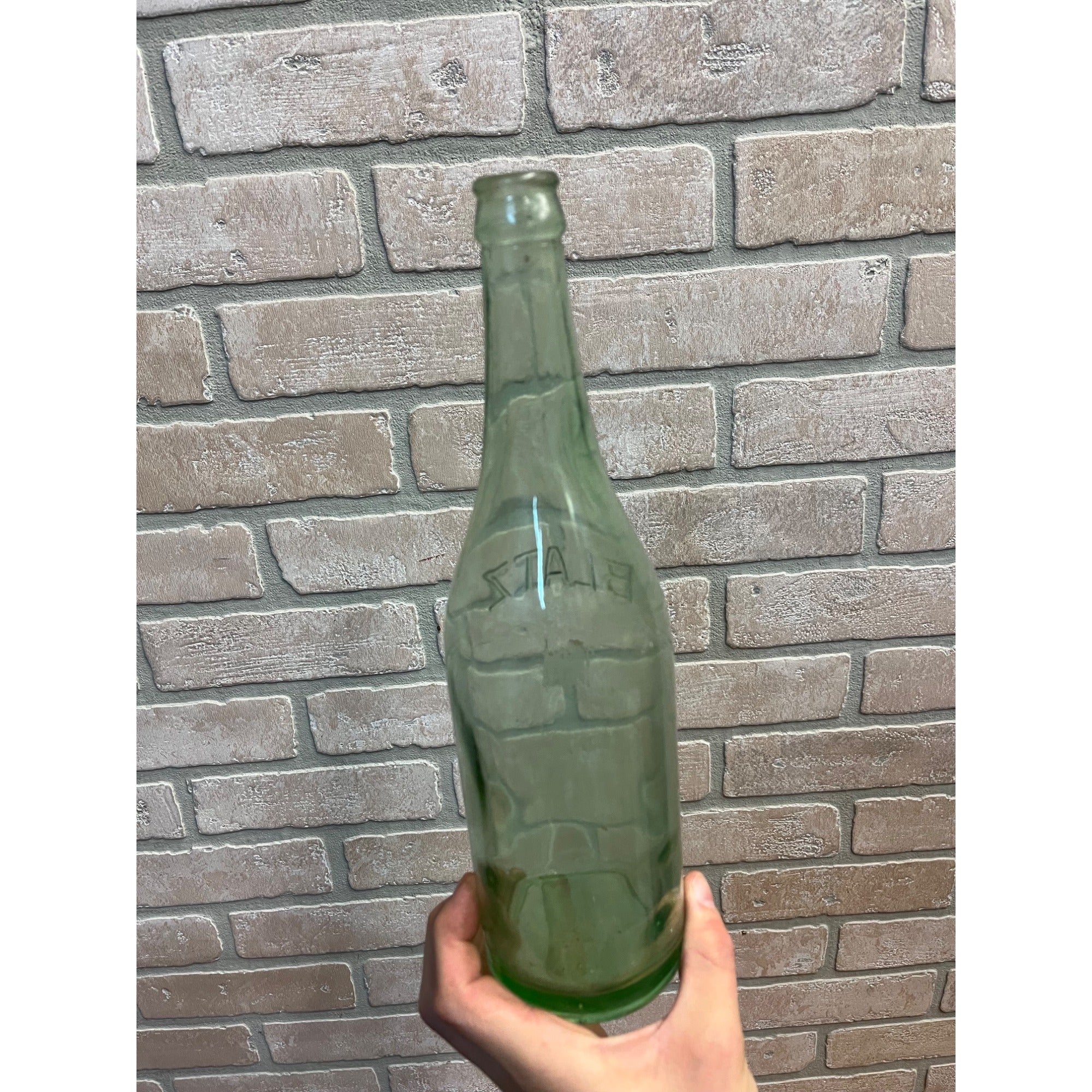 Vintage c1920s Blatz Beer Aqua Green Soda Bottle Prohibition Embossed Milwaukee