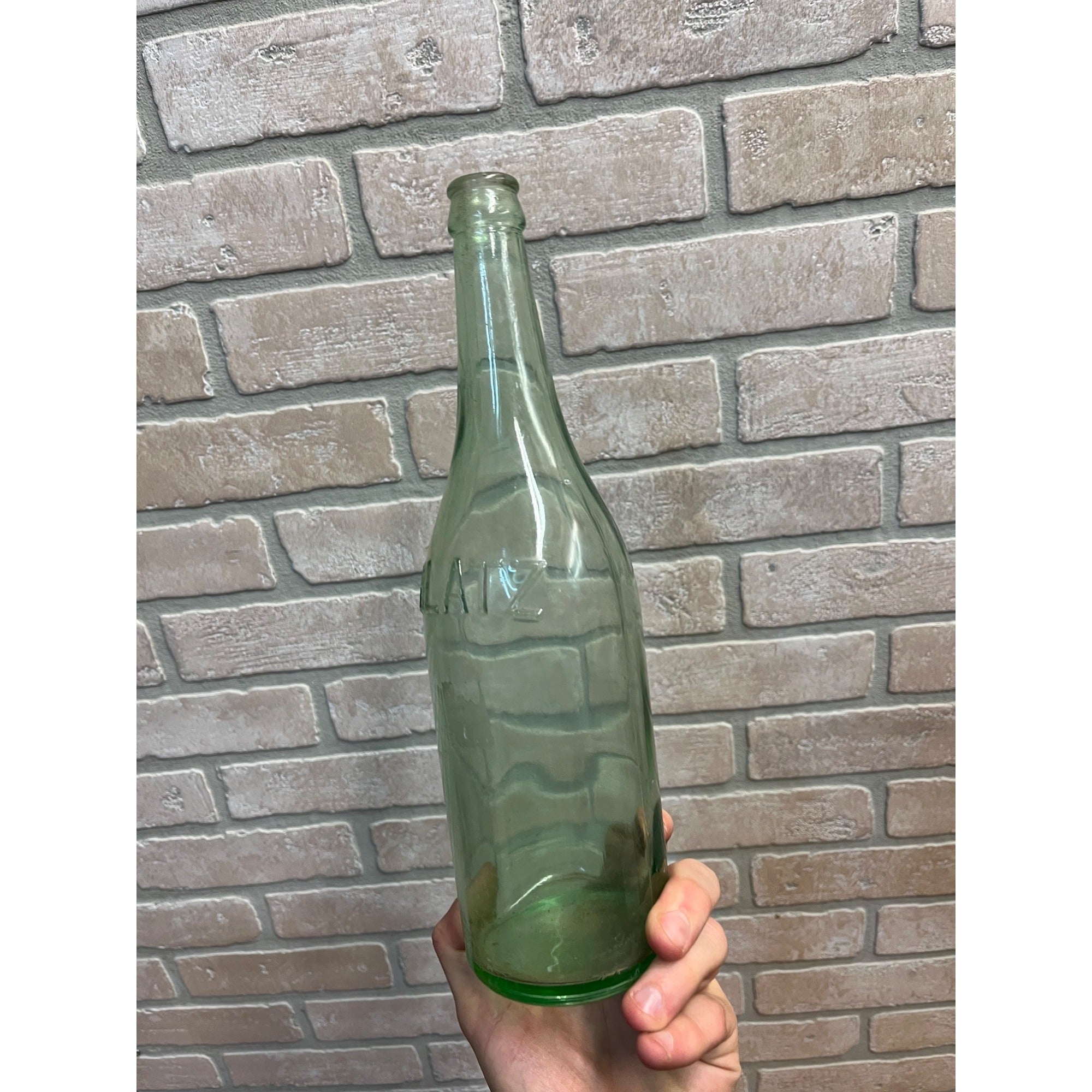Vintage c1920s Blatz Beer Aqua Green Soda Bottle Prohibition Embossed Milwaukee