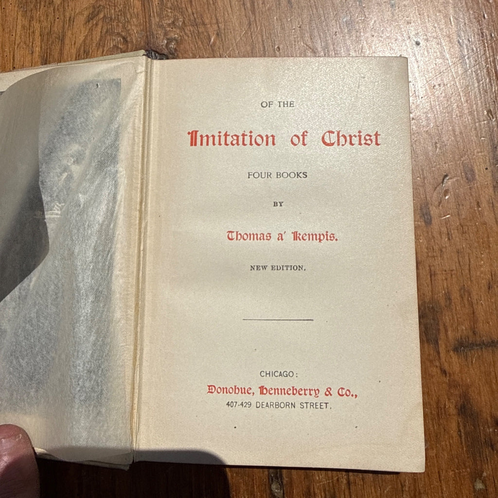 The Imitation of Christ Thomas Kempis Donohue Henneberry Chicago Antique