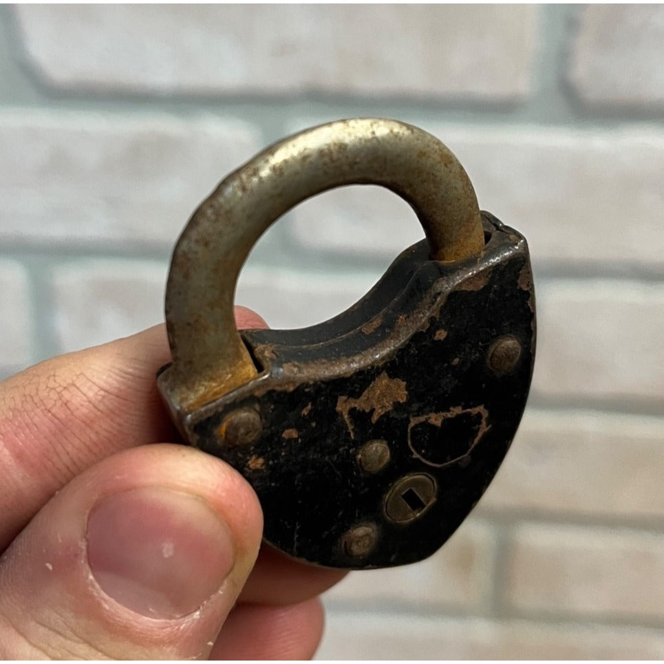 Vintage Old Pioneer Slaymaker Padlock No Key Lock Stamped Steel Lock