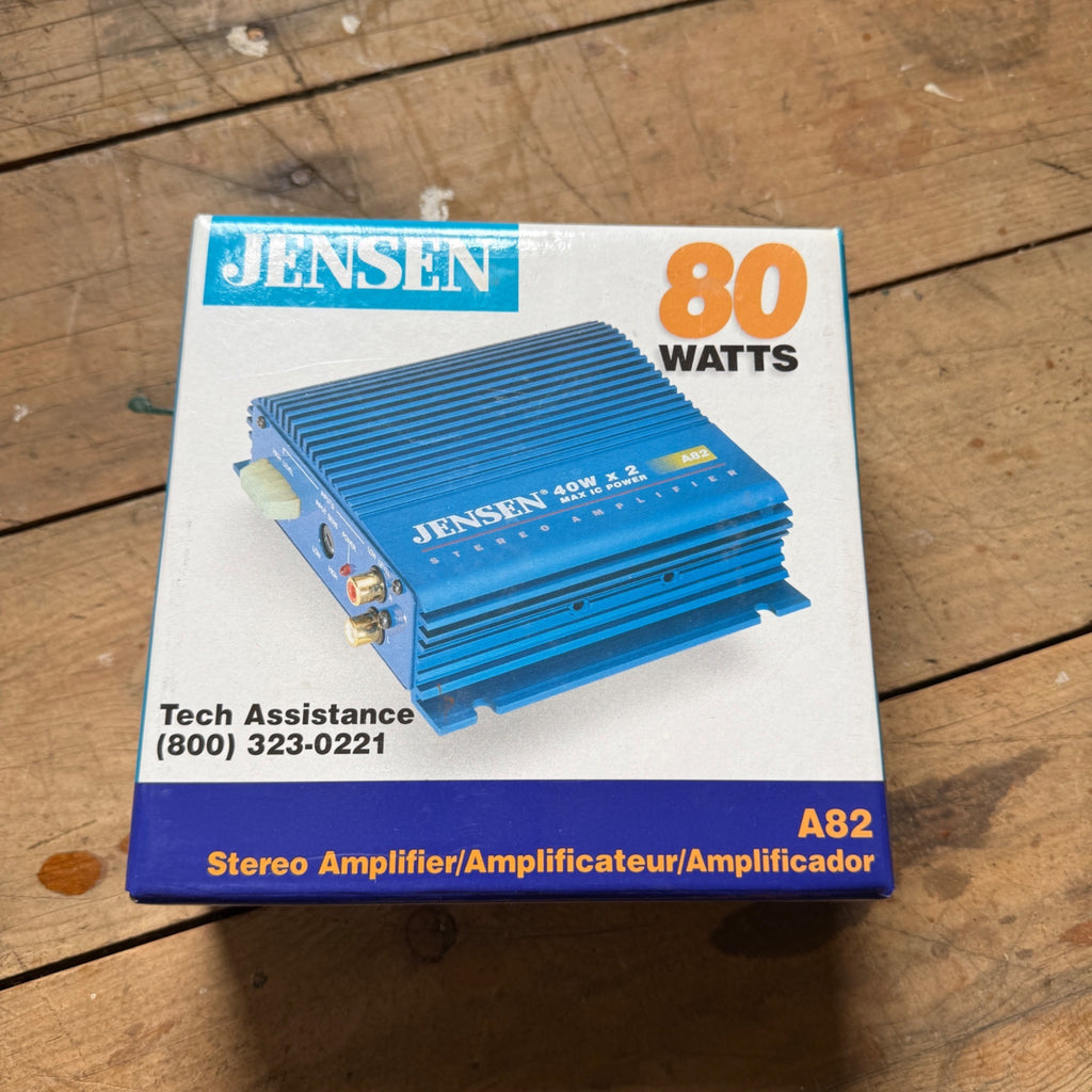 Jensen A82 Stereo Amplifier 40 Watts Max x 2 80 Watts w/ Box