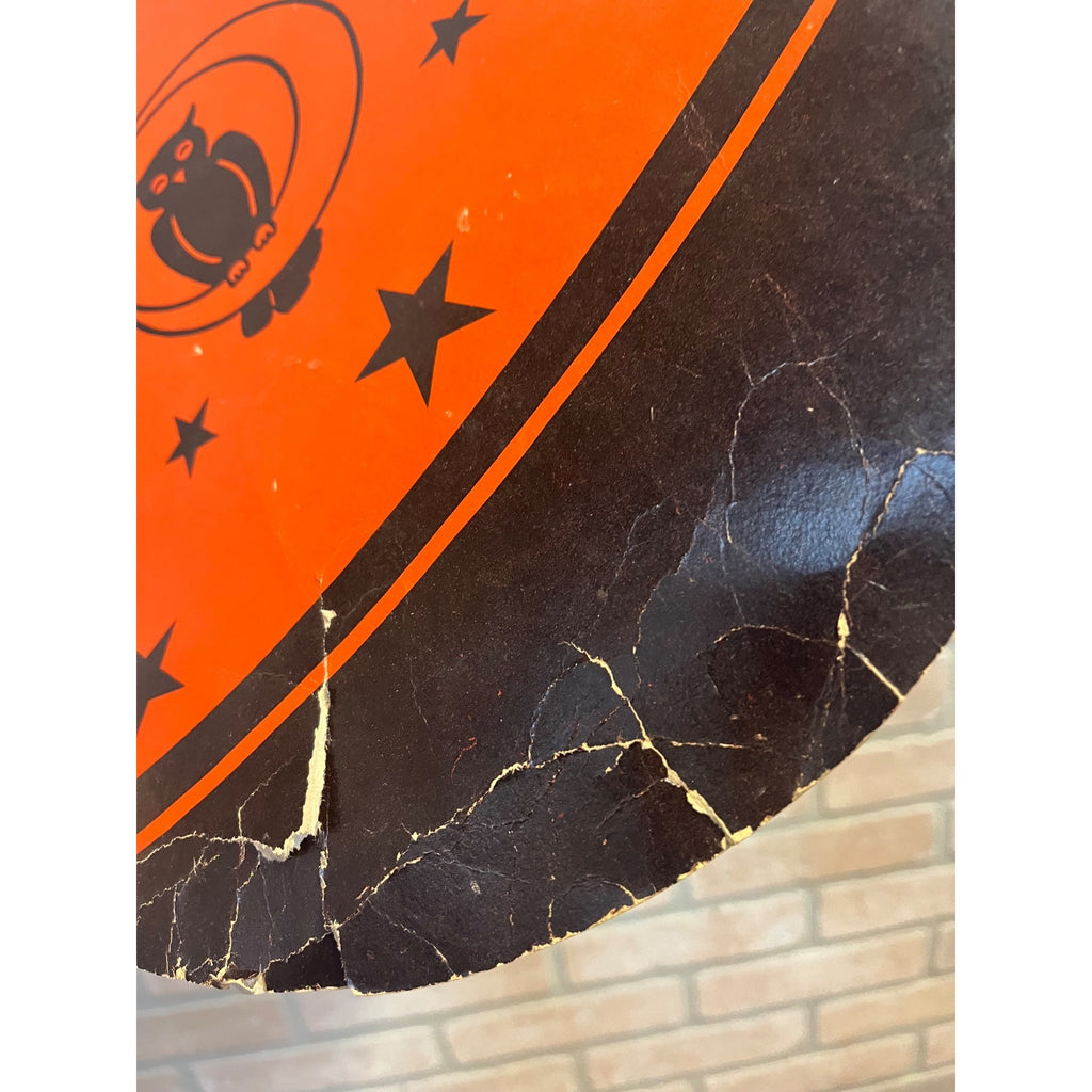 RARE Vintage 1930s Beistle Halloween Cardboard Party Hat Crescent Moon Owl Stars