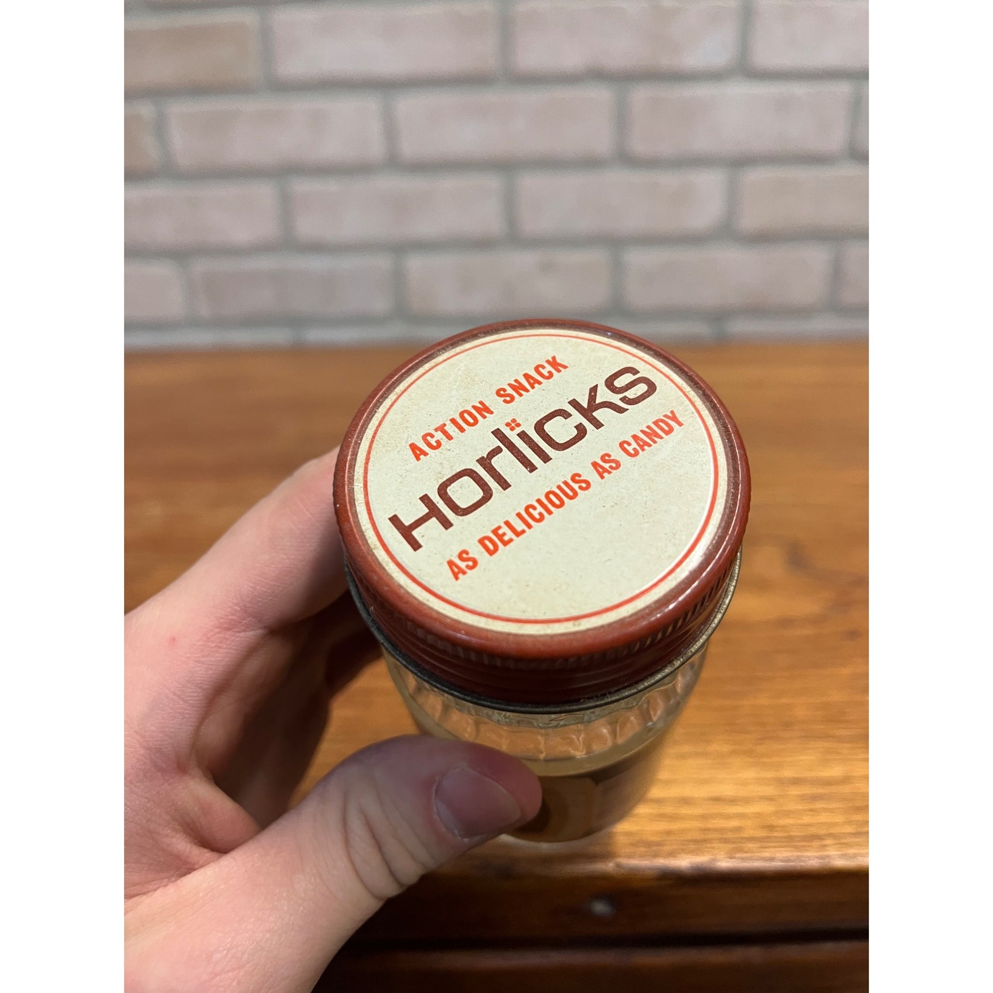 Vintage Horlicks Malted Milk Tablets Bottle Jar BEECHAM Products Label, 5.5 oz