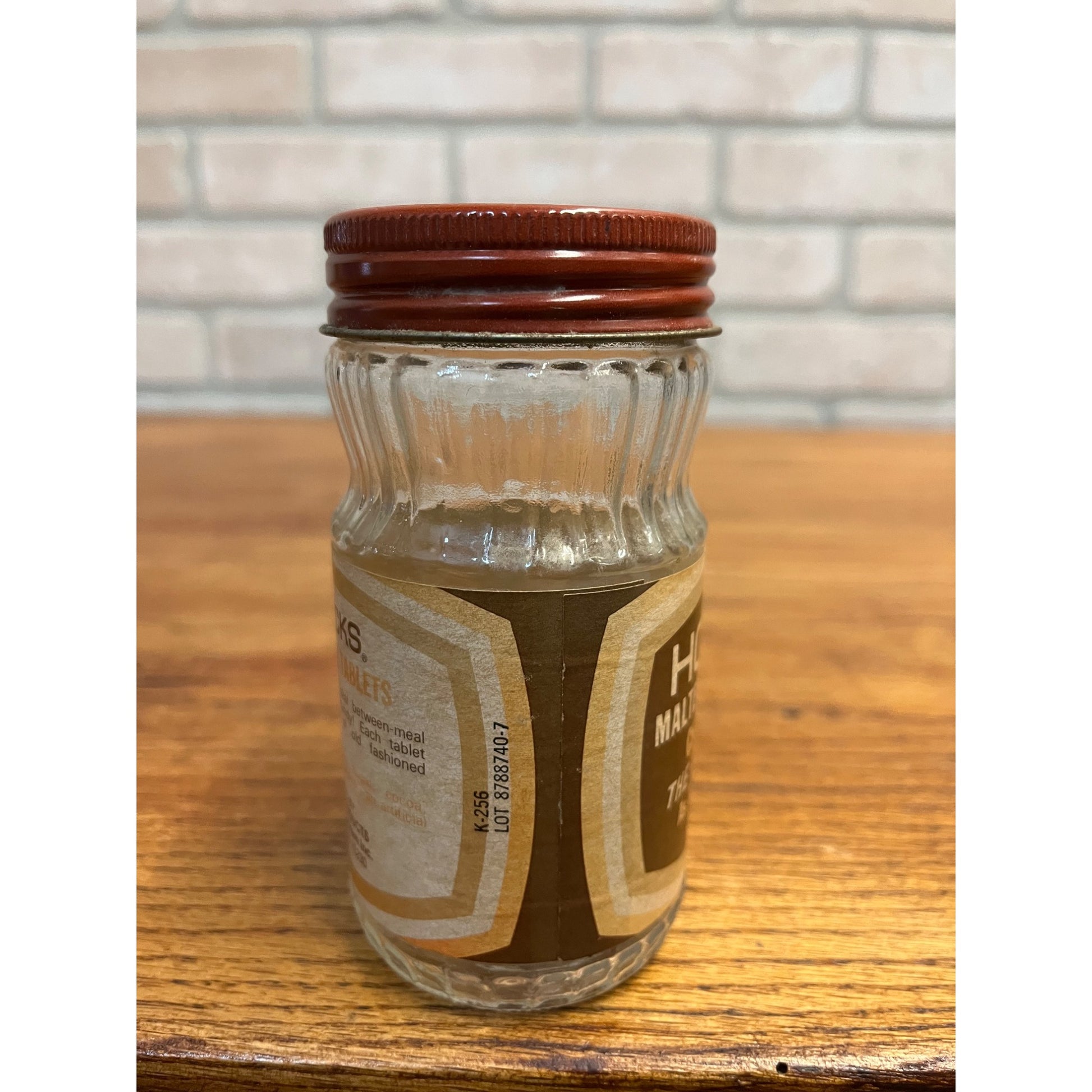 Vintage Horlicks Malted Milk Tablets Bottle Jar BEECHAM Products Label, 5.5 oz