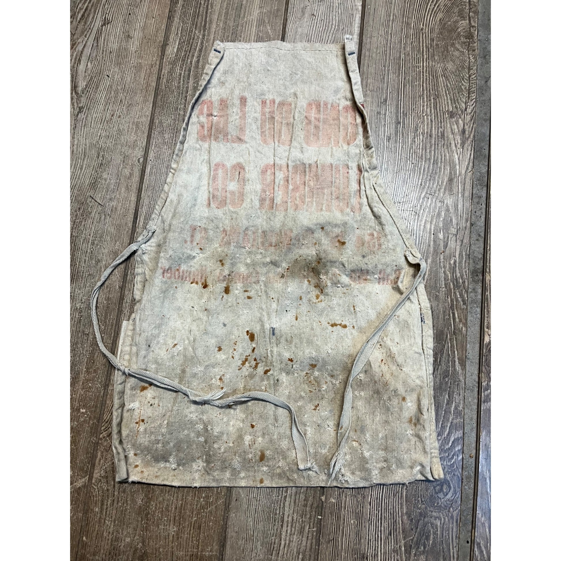 Vintage Fond du Lac Nail Carpenter Apron Lumber Yard Wisconsin Advertising