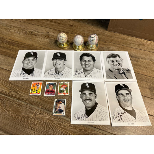 Chicago White Sox Signed Cards, Baseballs, Photos Ozzie Gyillen, Torberg ++