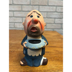 Vintage Hand-Painted Ceramic Hobo Retirement Fund Bank Made by Dabs of Japan