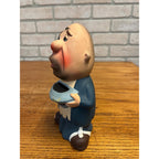 Vintage Hand-Painted Ceramic Hobo Retirement Fund Bank Made by Dabs of Japan