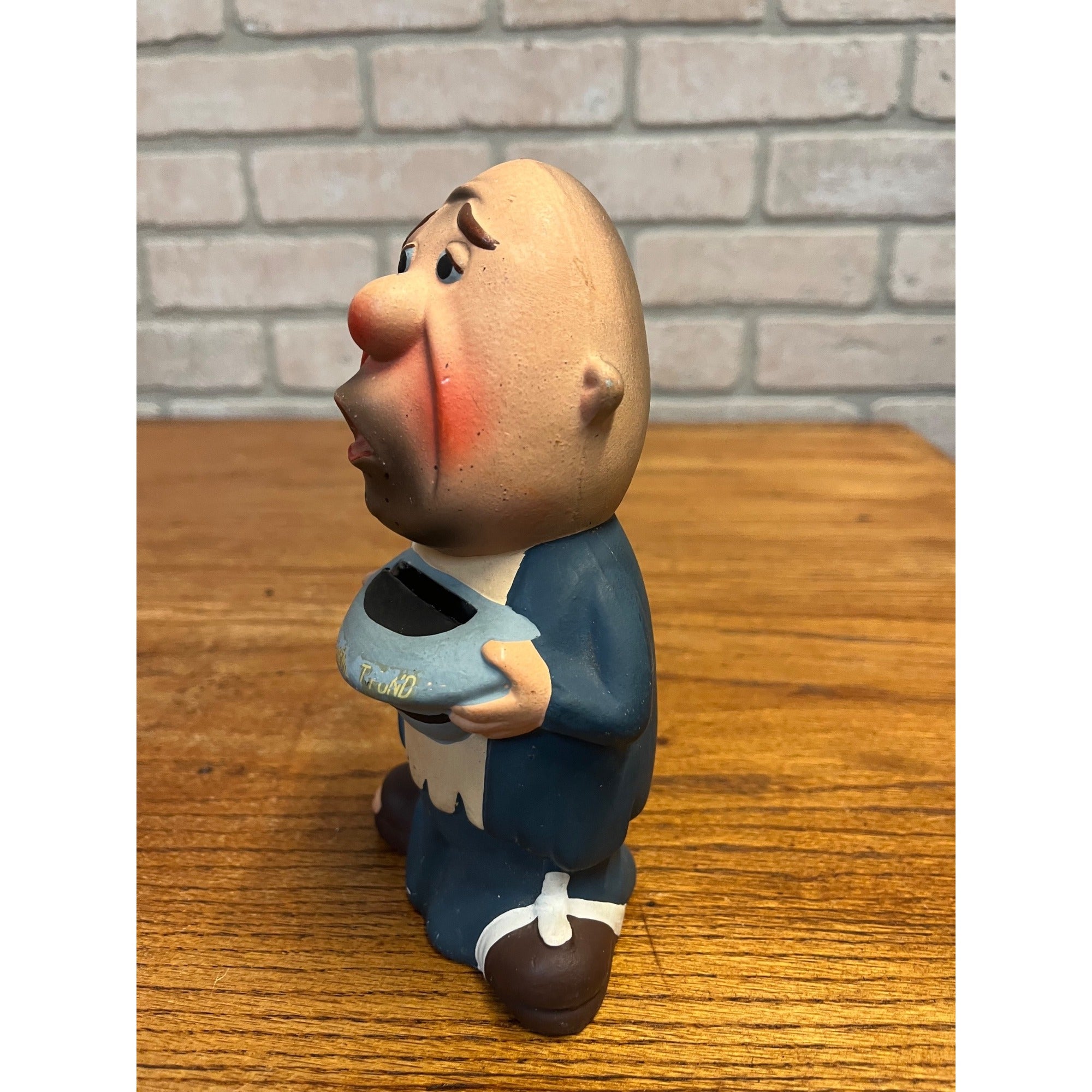 Vintage Hand-Painted Ceramic Hobo Retirement Fund Bank Made by Dabs of Japan