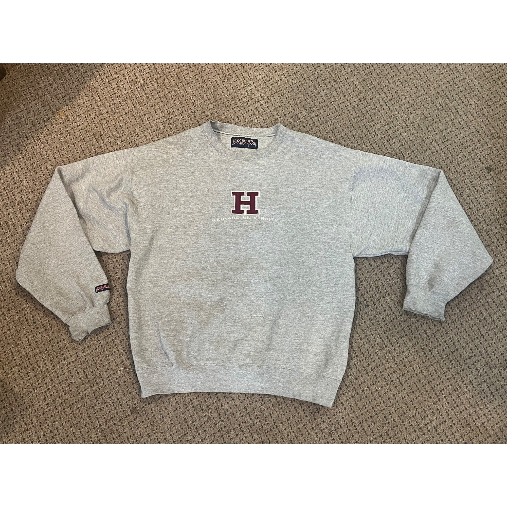 Vintage 90s Harvard University College Jansport Crewneck Sweater Mens Large L
