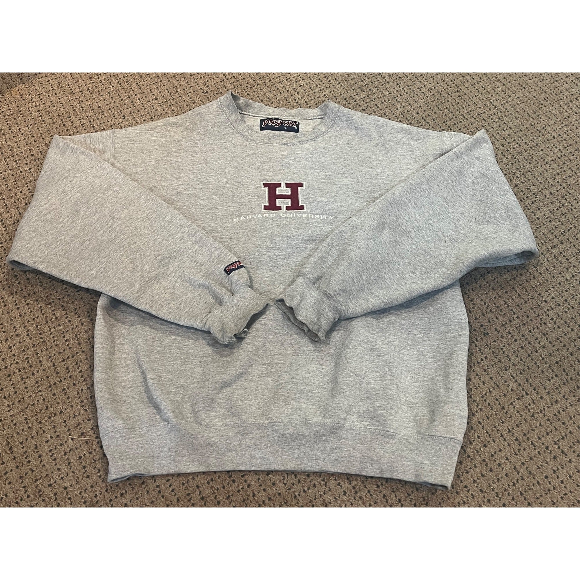 Vintage 90s Harvard University College Jansport Crewneck Sweater Mens Large L
