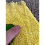 Vintage CANNON Merry Mushroom Kitchen Bath Hand Towel Fringe Groovy Retro Yellow