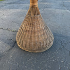 Vintage 1930s Wicker Plant Stand or Display Stand 57.5" Tall