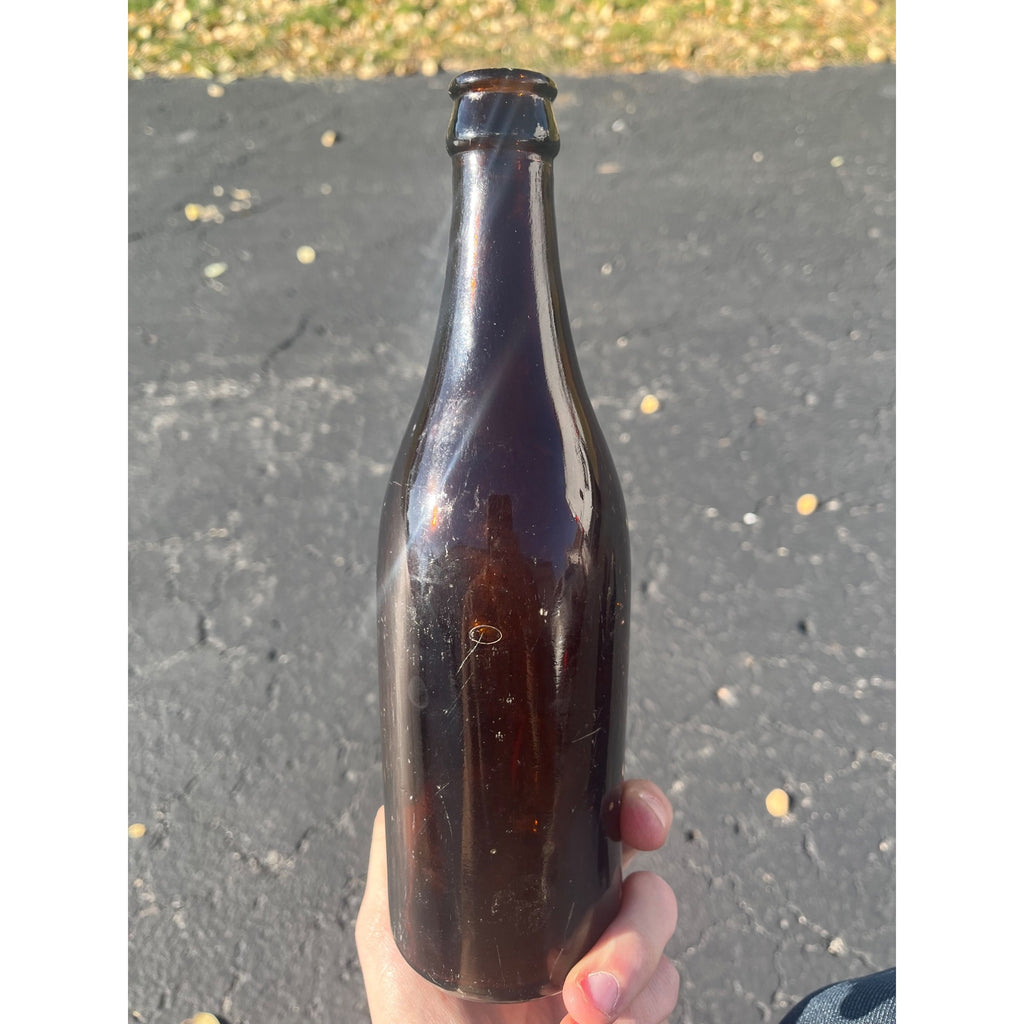 Vintage Pre-Prohibition Plymouth Brewing Co. Wis Amber Brown Beer Bottle