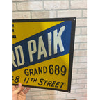 Vintage 1940s EDWARD PAIK For Sale Realtor Embossed Advertising Sign