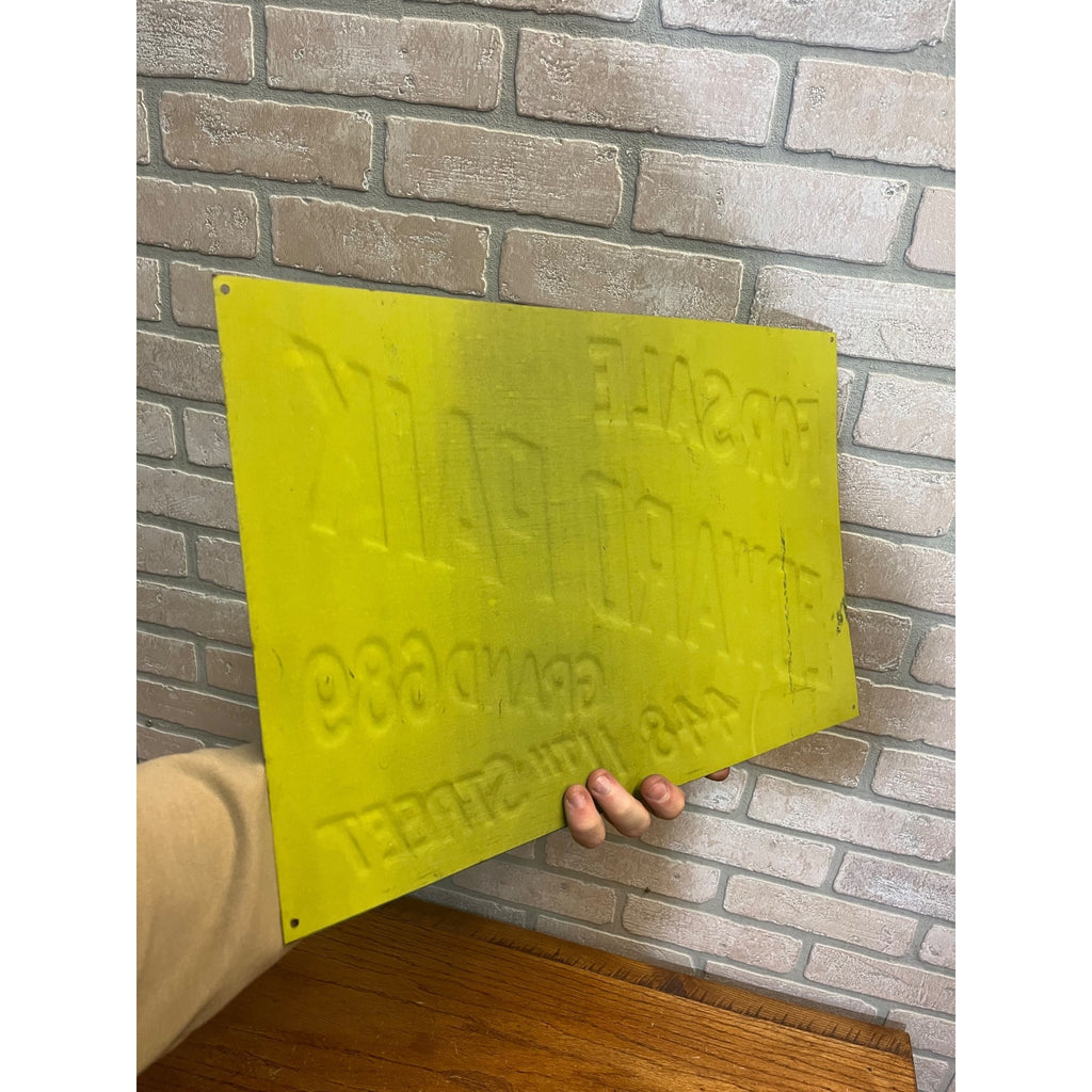 Vintage 1940s EDWARD PAIK For Sale Realtor Embossed Advertising Sign