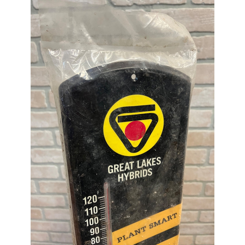 Vintage Great Lakes Hybrids Farm Seed Advertising Plastic Therm Sign
