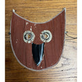 SCARCE Vintage 1920s Dennison Halloween Crepe Tissue Paper Owl Costume Mask