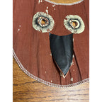 SCARCE Vintage 1920s Dennison Halloween Crepe Tissue Paper Owl Costume Mask