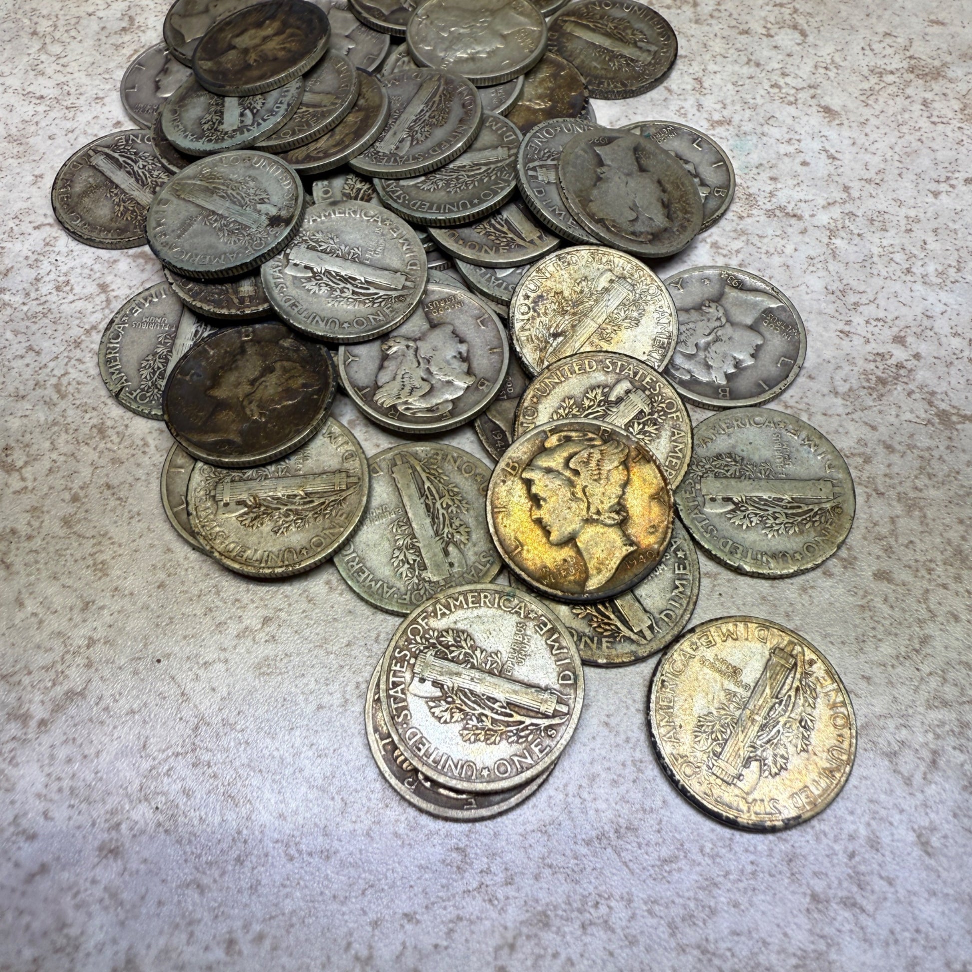 Silver Mercury Dimes 1916-1945 90% Silver Random Selection Coin