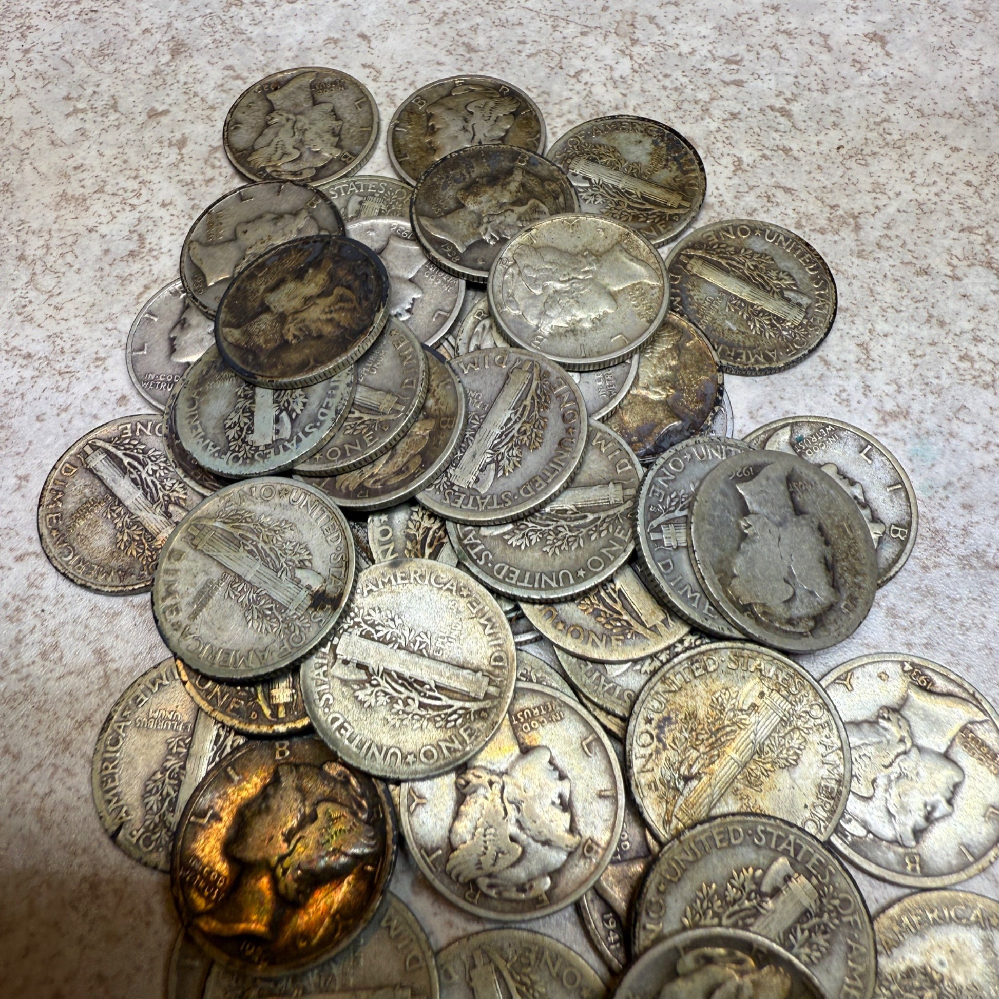 Silver Mercury Dimes 1916-1945 90% Silver Random Selection Coin