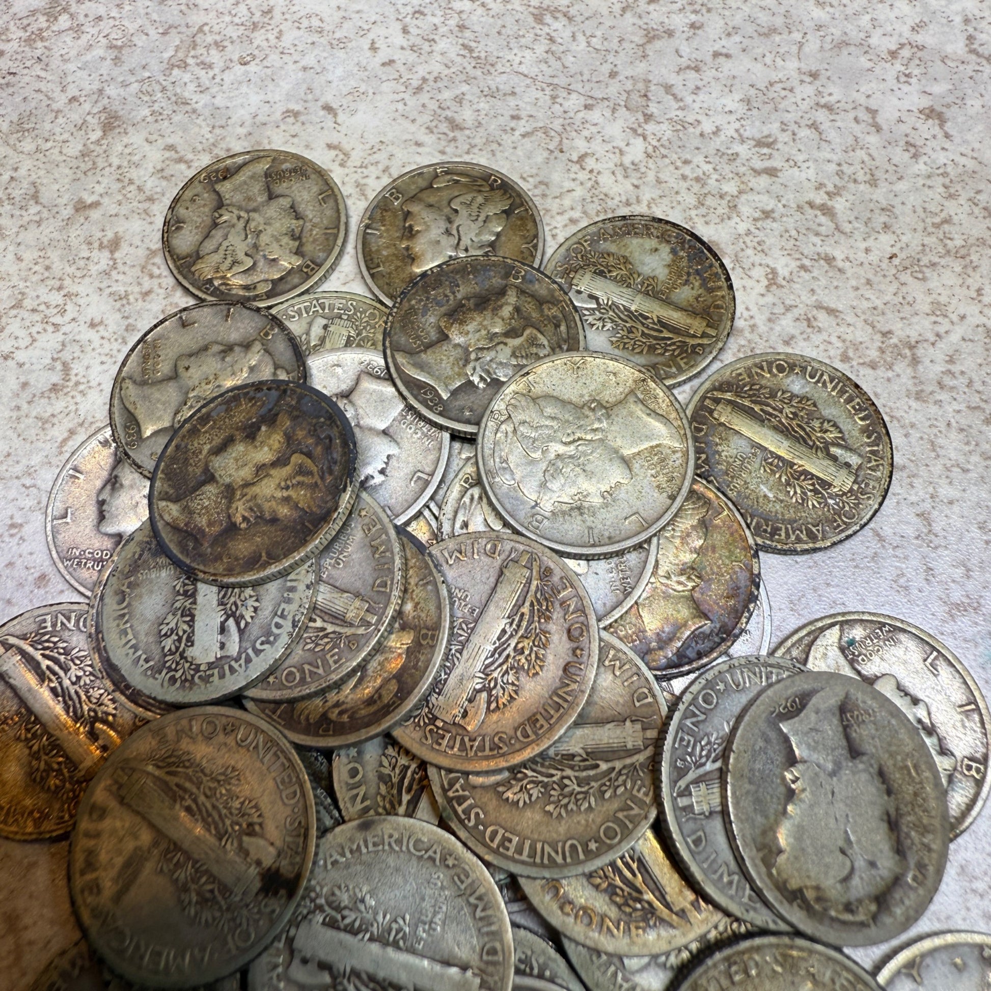 Silver Mercury Dimes 1916-1945 90% Silver Random Selection Coin