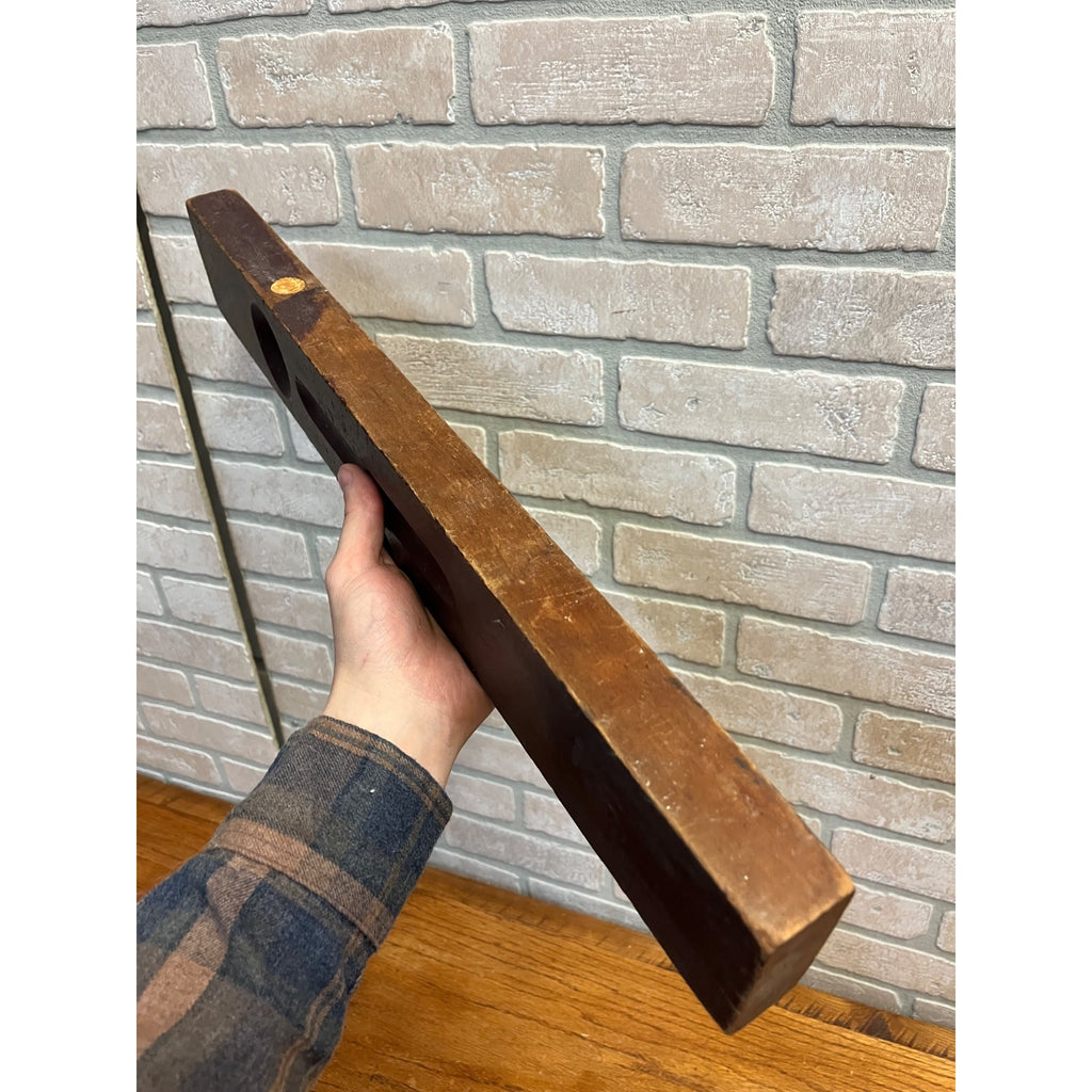 AntiqueVintage Stanley Wood & Brass 22" Carpenters Level Rule & Lever Co.