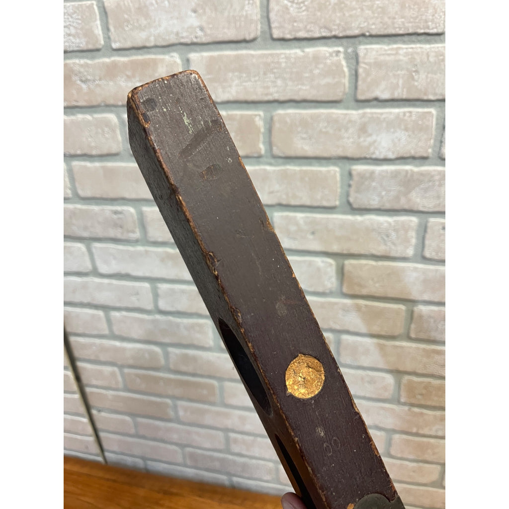 AntiqueVintage Stanley Wood & Brass 22" Carpenters Level Rule & Lever Co.