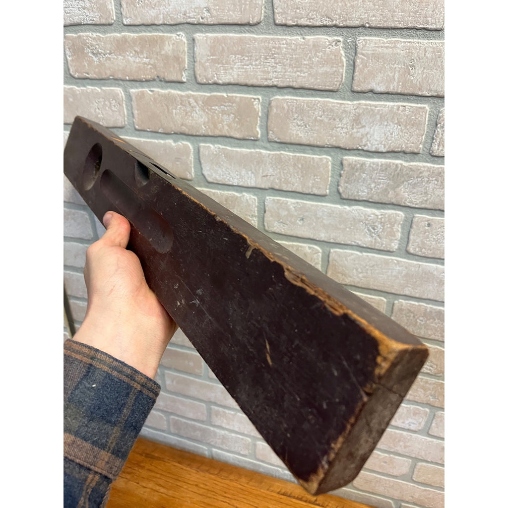 AntiqueVintage Stanley Wood & Brass 22" Carpenters Level Rule & Lever Co.