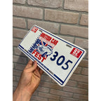 Vintage Metal License Plate British Car & Motorcycle Memphis Fest 1992 Tennessee 305