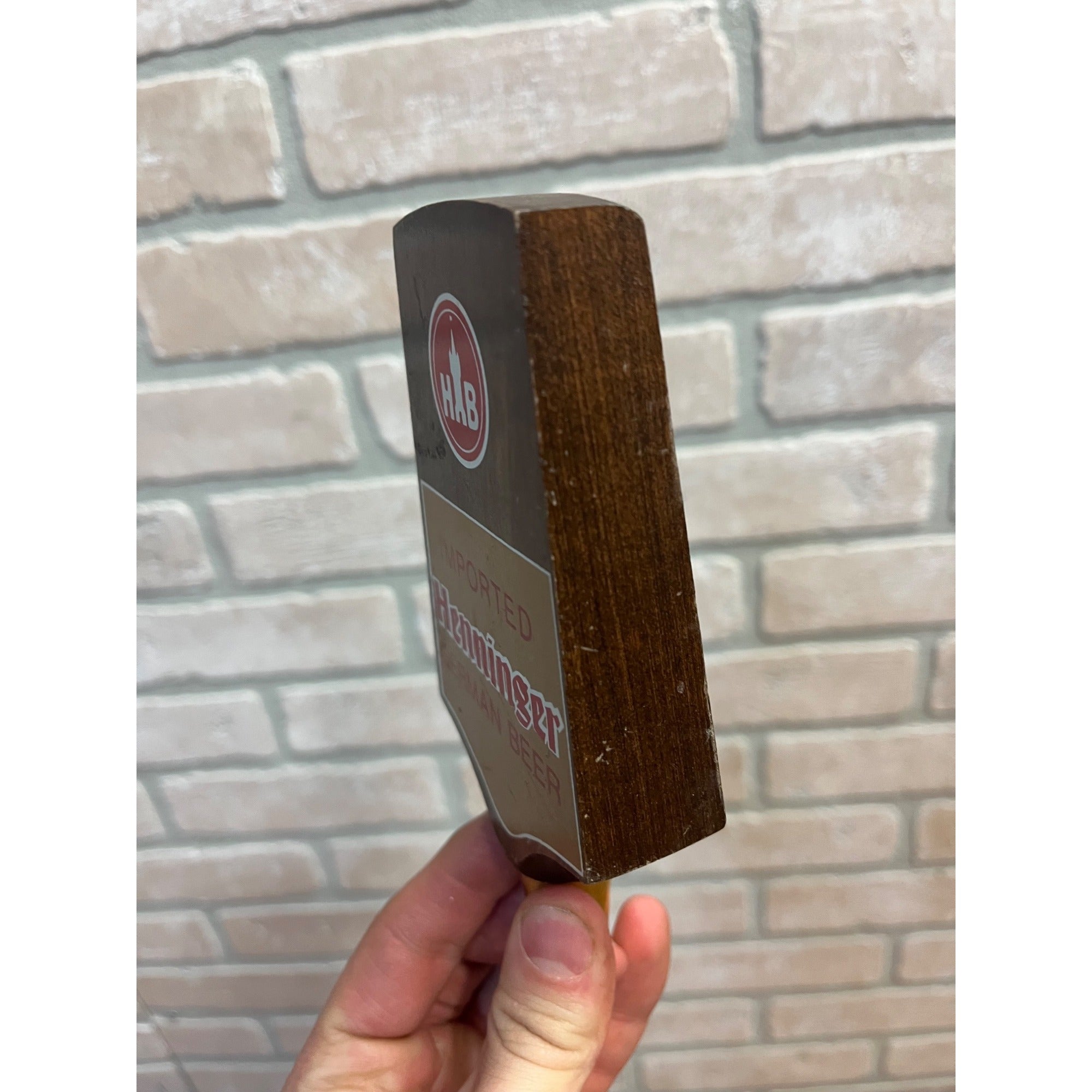 Vingate Imported Henninger German Beer Wooden Tap Knob Handle