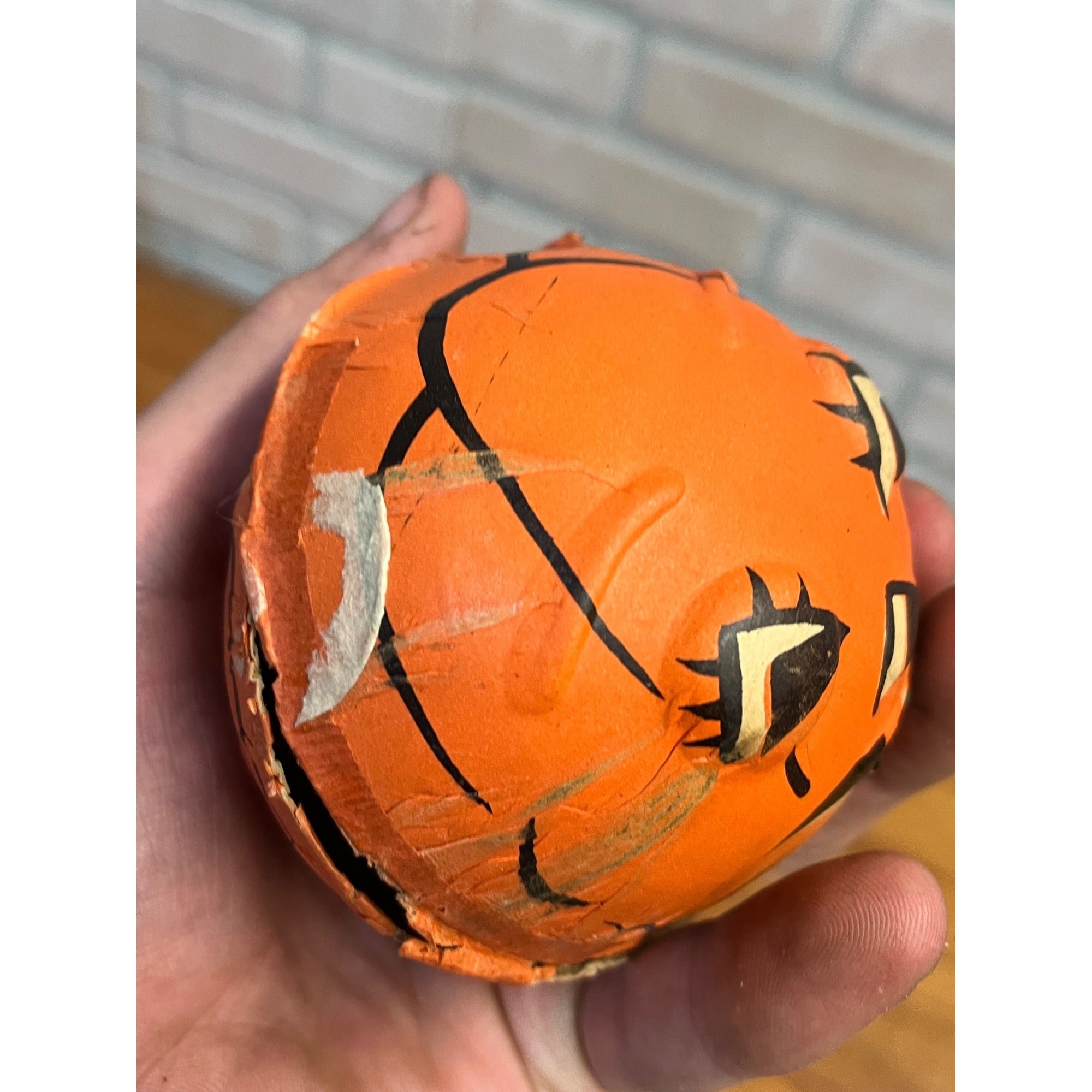 RARE Vintage Halloween 2pc Candy Container JOL Jack o'Lantern Pressed Cardboard