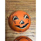 RARE Vintage Halloween 2pc Candy Container JOL Jack o'Lantern Pressed Cardboard