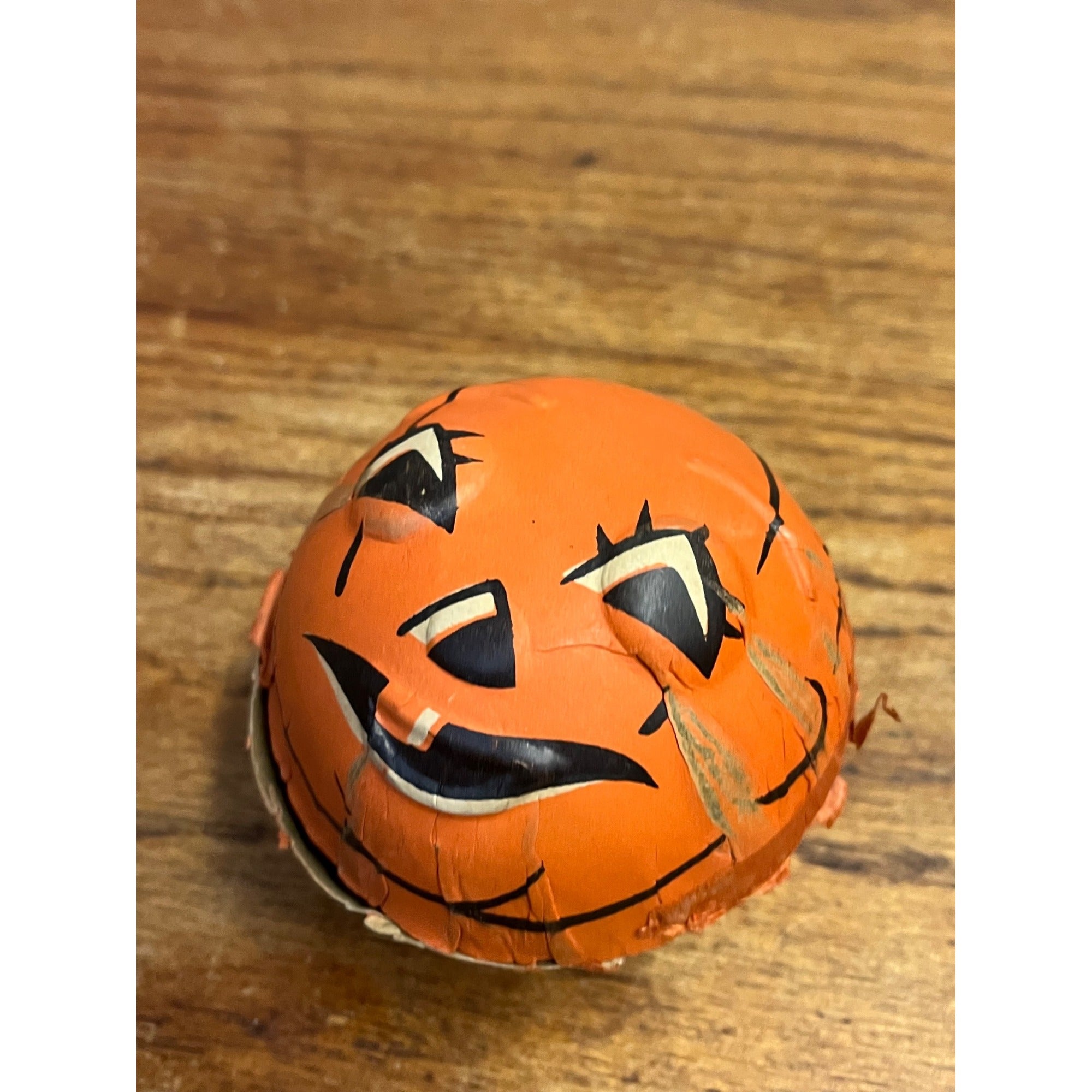 RARE Vintage Halloween 2pc Candy Container JOL Jack o'Lantern Pressed Cardboard