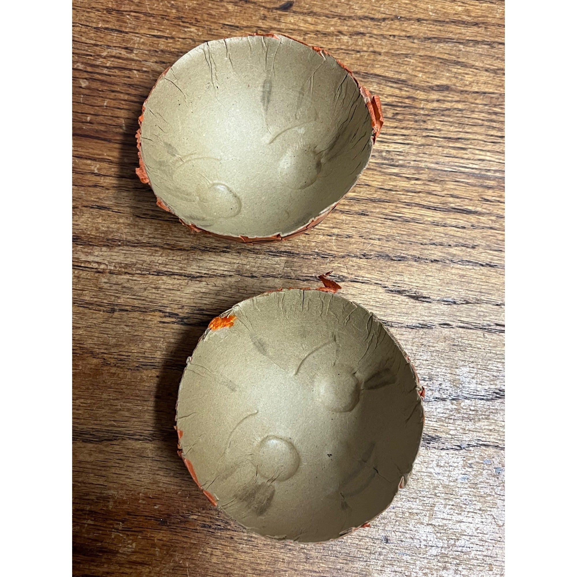 RARE Vintage Halloween 2pc Candy Container JOL Jack o'Lantern Pressed Cardboard