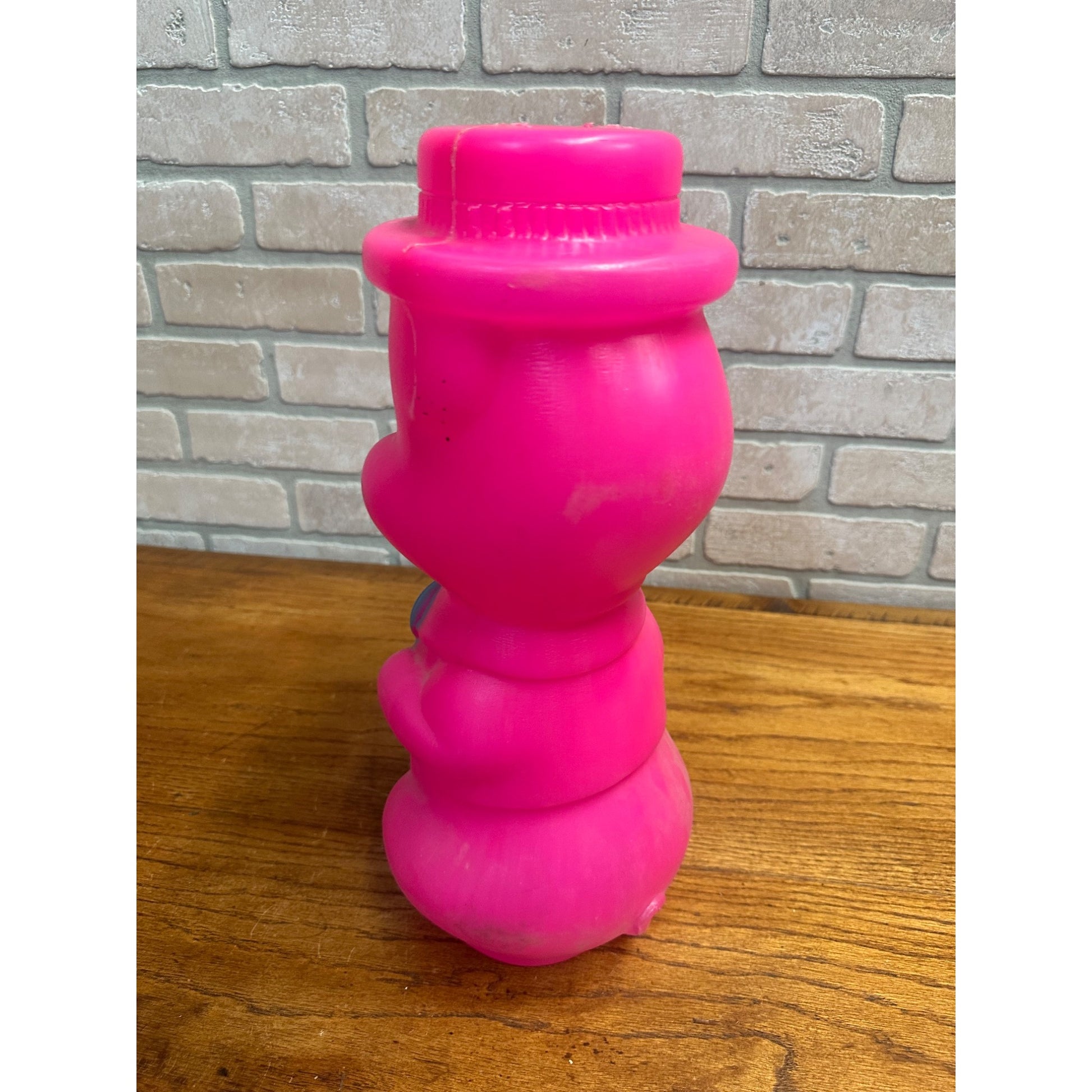 Vintage Blow Mold Pig Coin Bank A. J. Renzi Corp. 1964 Pink 16" - Unused