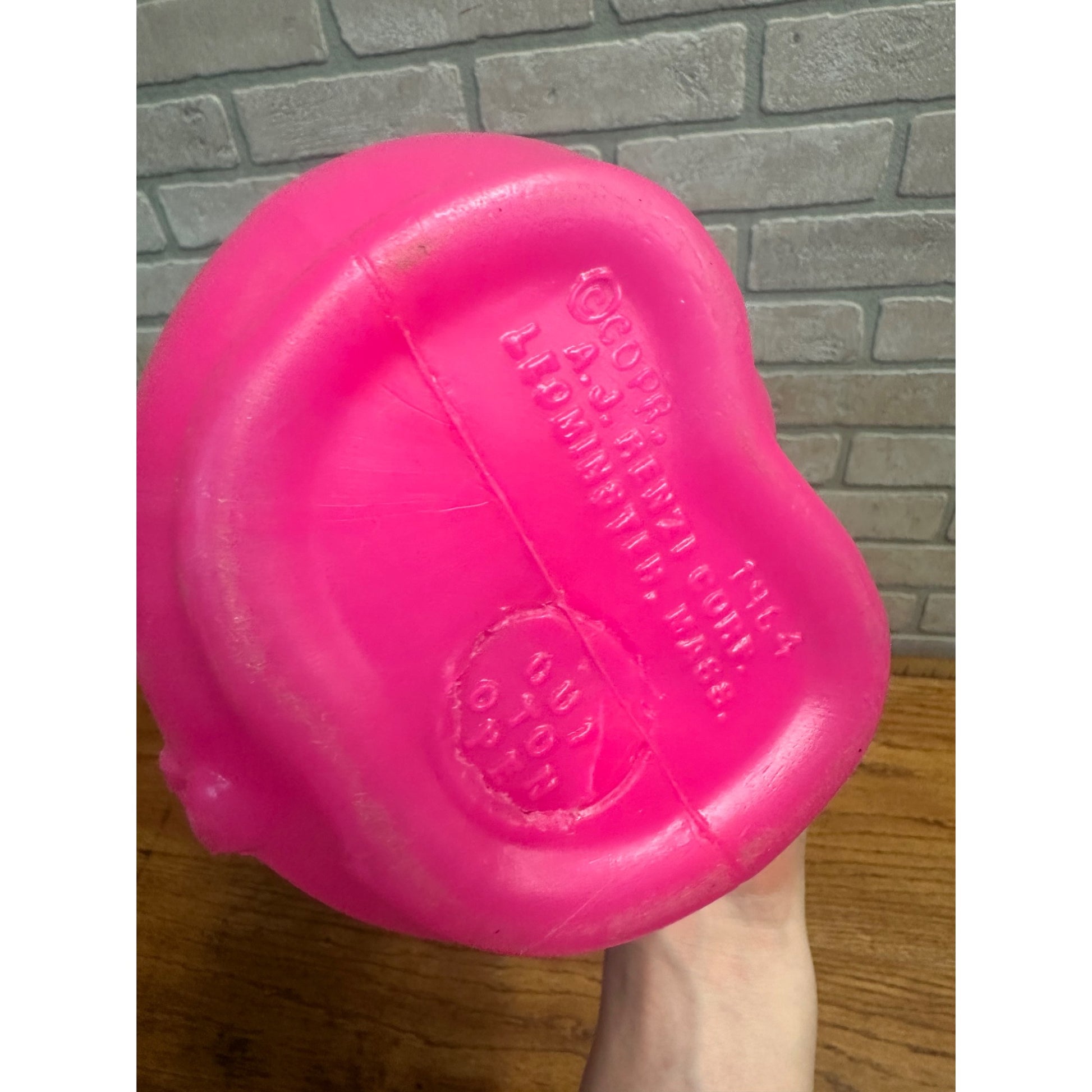 Vintage Blow Mold Pig Coin Bank A. J. Renzi Corp. 1964 Pink 16" - Unused