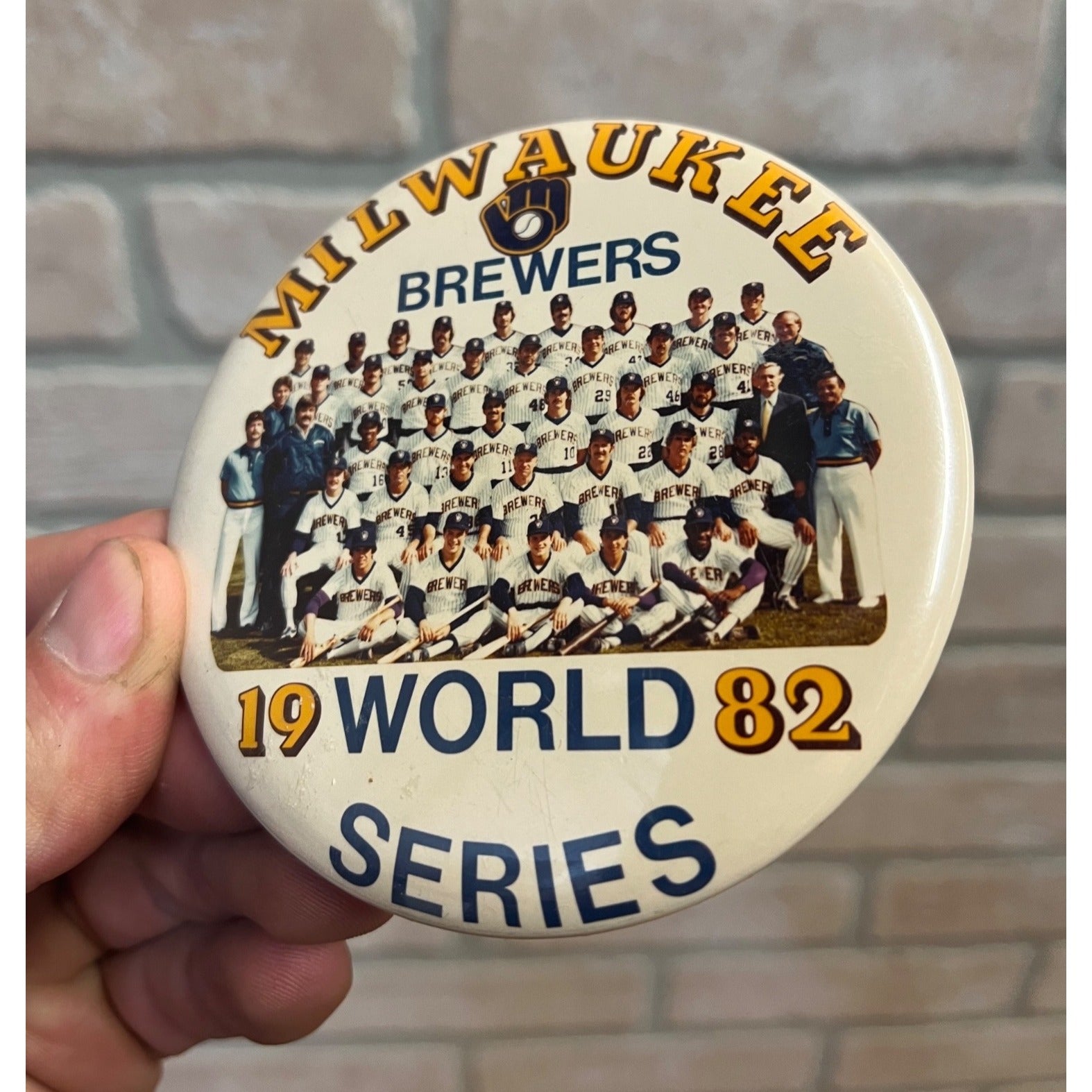 Vintage Milwaukee Brewers 1982 World Series Button Wisconsin