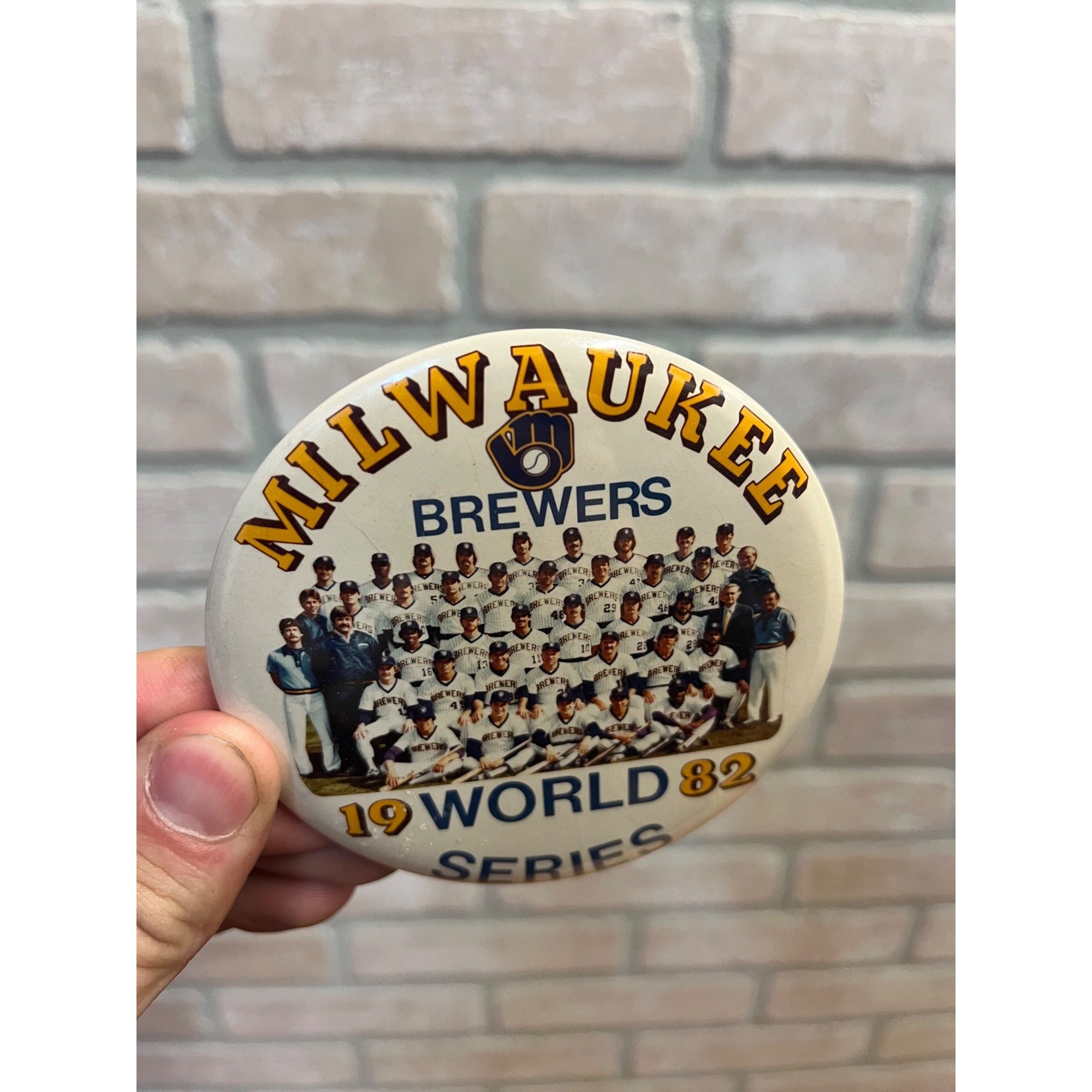 Vintage Milwaukee Brewers 1982 World Series Button Wisconsin