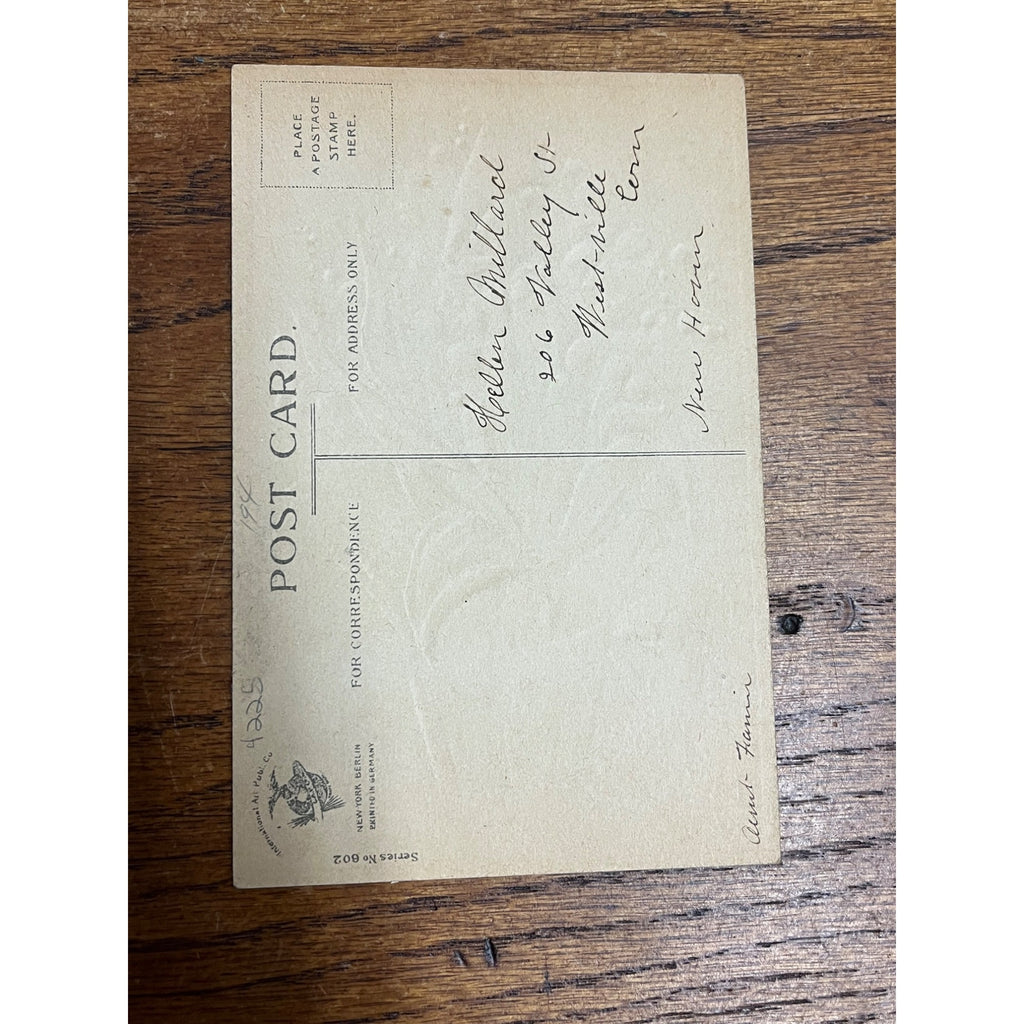 RARE Vintage Ellen Clapsaddle Signed Valentine Postcard 602 Girl in Flower Pot