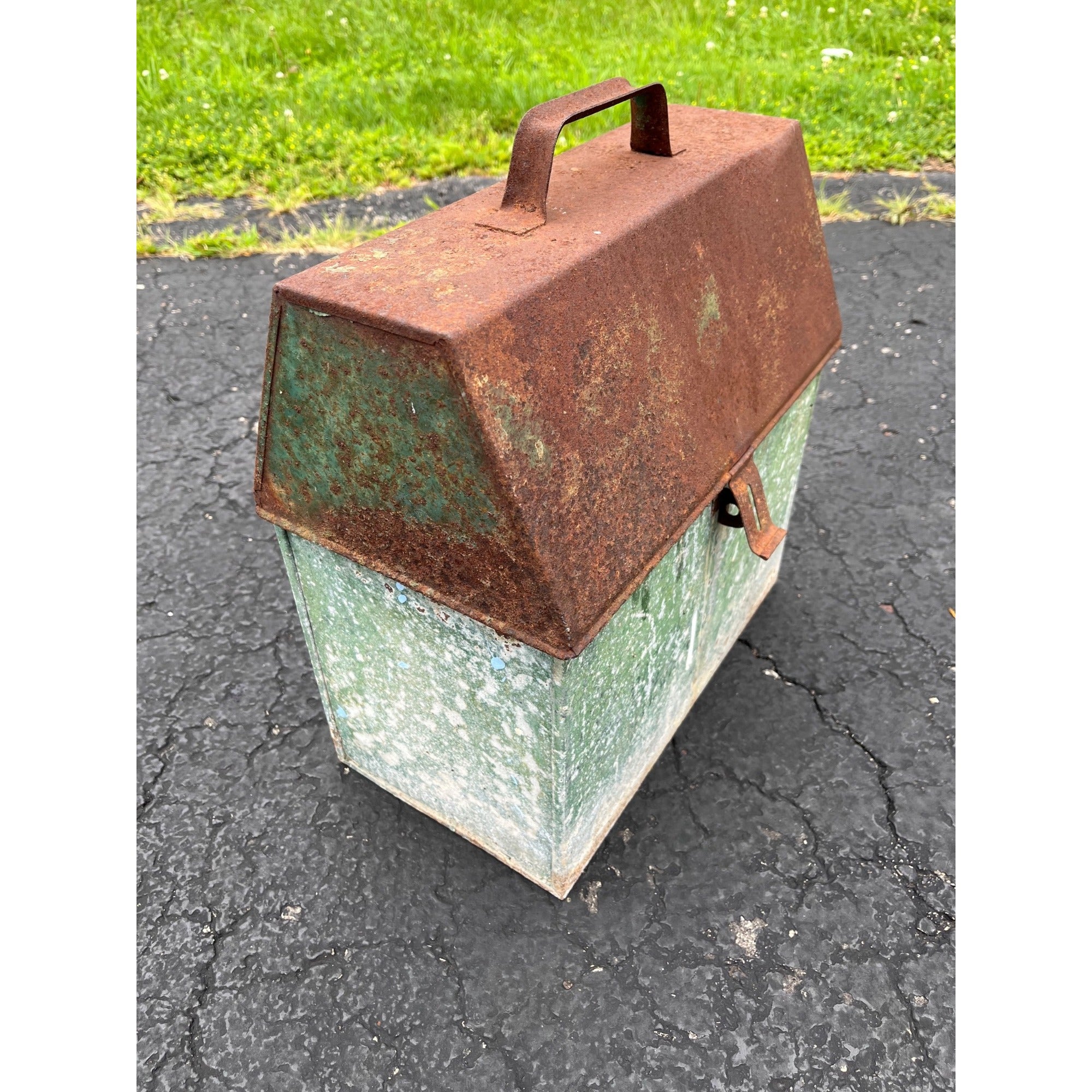 Antique Rare Painters Tool Brush Carrier Tote Paint Bucket