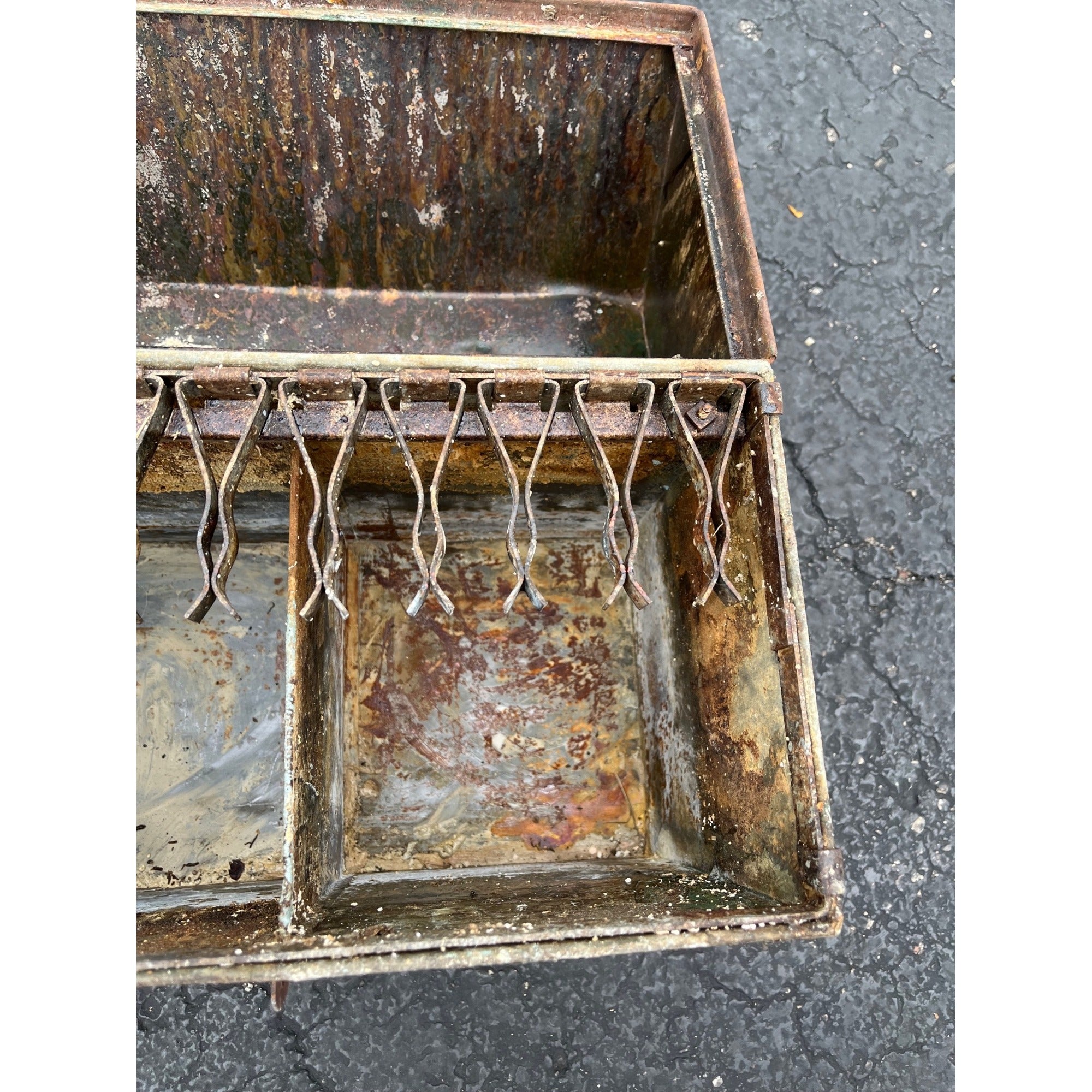 Antique Rare Painters Tool Brush Carrier Tote Paint Bucket
